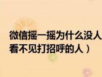 微信摇一摇为什么没人和我打招呼（为什么微信里的摇一摇看不见打招呼的人）