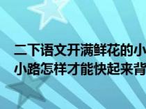 二下语文开满鲜花的小路教学视频（二年级下册开满鲜花的小路怎样才能快起来背）