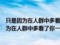 只是因为在人群中多看了你一眼这首歌叫什么名字（只是因为在人群中多看了你一眼什么歌）