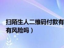 扫陌生人二维码付款有风险吗安全吗（扫陌生人二维码付款有风险吗）