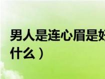 男人是连心眉是好还是坏（连心眉的男人代表什么）