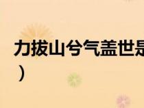 力拔山兮气盖世是哪位英雄（力拔山兮气盖世）