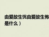 由爱故生忧由爱故生怖原文（由爱故生忧由爱故生怖的意思是什么）