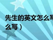 先生的英文怎么写缩写怎么读（先生的英文怎么写）