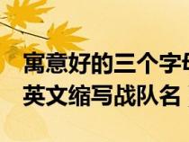 寓意好的三个字母缩写战队名（霸气3个字母英文缩写战队名）