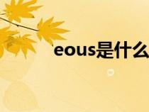 eous是什么车（eu是指什么车）