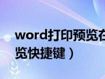 word打印预览在哪个选项卡（word打印预览快捷键）