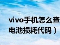 vivo手机怎么查看电池损耗代码（vivo查看电池损耗代码）