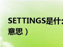 SETTINGS是什么意思中文翻译（set是什么意思）