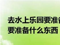 去水上乐园要准备些什么?（去水上乐园玩需要准备什么东西）