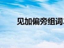 见加偏旁组词20个（见加偏旁组词）