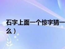 石字上面一个惊字猜一成语（看图猜成语一个石一个惊是什么）