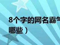 8个字的网名霸气十足（8个字的网名大全有哪些）