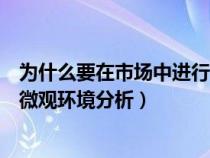 为什么要在市场中进行营销活动（为什么要进行市场营销的微观环境分析）