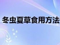 冬虫夏草食用方法泡水（冬虫夏草食用方法）