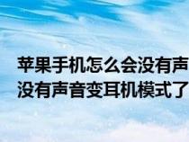 苹果手机怎么会没有声音、而显示耳机模式（苹果手机突然没有声音变耳机模式了怎么办）