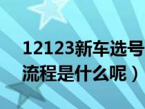 12123新车选号流程技巧（12123新车选号流程是什么呢）