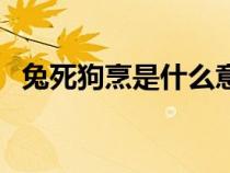 兔死狗烹是什么意思（兔死狐悲什么意思）