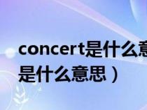 concert是什么意思中文翻译英语（concert是什么意思）