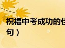 祝福中考成功的佳句简短（祝福中考成功的佳句）