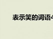 表示笑的词语4个字（表示笑的词语）