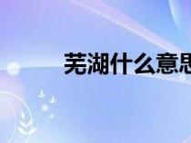 芜湖什么意思啊（芜湖什么意思）