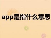 app是指什么意思（APP是什么意思怎么用）