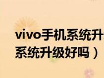 vivo手机系统升级好吗值得买吗（vivo手机系统升级好吗）