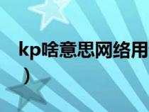 kp啥意思网络用语（kp是什么意思网络用语）