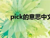 pick的意思中文（pick的来源和意思）