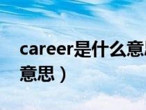 career是什么意思英语翻译（Career是什么意思）