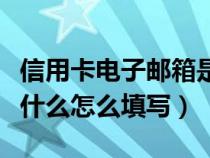 信用卡电子邮箱是什么怎么填写（电子邮箱是什么怎么填写）