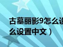 古墓丽影9怎么设置中文对话（古墓丽影9怎么设置中文）