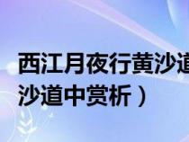 西江月夜行黄沙道中诗词解析（西江月夜行黄沙道中赏析）