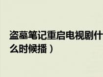 盗墓笔记重启电视剧什么时候播放（盗墓笔记重启电视剧什么时候播）