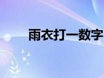 雨衣打一数字（雨衣代表什么生肖）