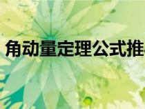 角动量定理公式推导（角动量定理物理意义）