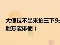 大便拉不出来拍三下头顶管用吗（大便拉不出来拍三下什么地方能排便）