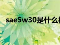 sae5w30是什么机油（5w30是什么机油）