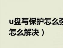 u盘写保护怎么强制格式化（u盘格式化不了怎么解决）