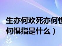 生亦何欢死亦何惧是什么意思（生亦何欢死亦何惧指是什么）