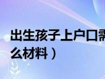 出生孩子上户口需要什么材料（上户口需要什么材料）