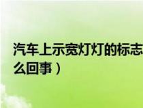 汽车上示宽灯灯的标志（车上总有个示宽灯的标志亮着是怎么回事）