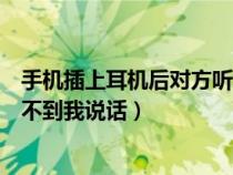 手机插上耳机后对方听不到声音（手机插上耳机对方怎么听不到我说话）