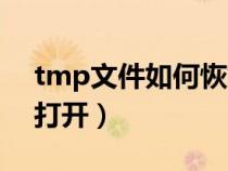 tmp文件如何恢复成原文件（tmp格式怎么打开）