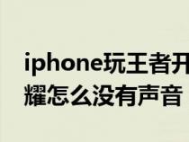 iphone玩王者开麦就没有游戏声音（王者荣耀怎么没有声音）