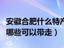 安徽合肥什么特产方便携带（安徽合肥特产有哪些可以带走）