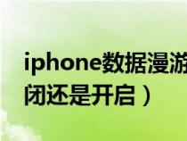 iphone数据漫游关闭还是开启（数据漫游关闭还是开启）