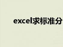 excel求标准分（excel标准分数函数）