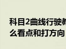 科目2曲线行驶教学视频（科目2曲线行驶怎么看点和打方向）